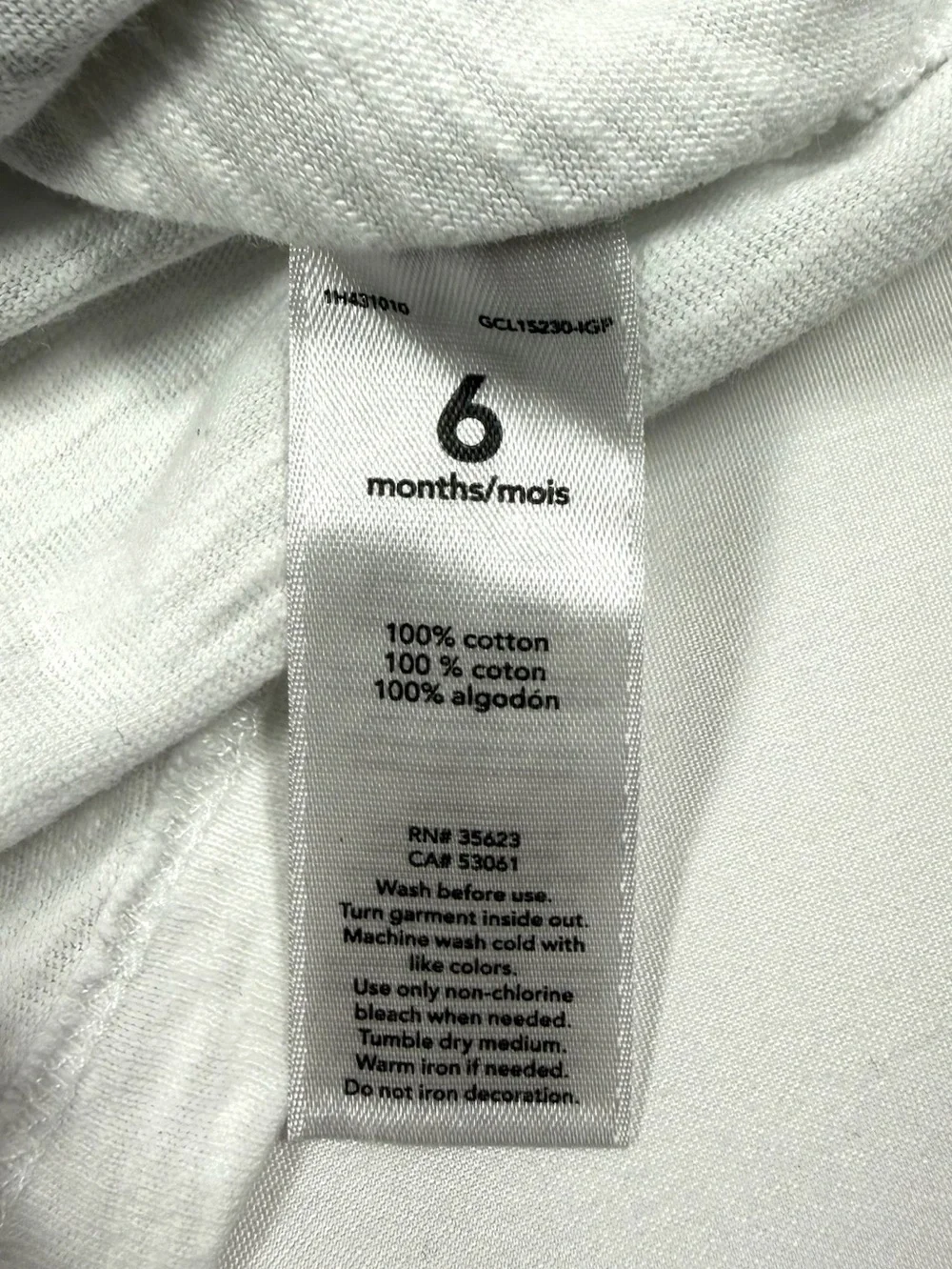 CARTERS Baby Boys White Ocean Sea Life Graphic T-Shirt 100% Cotton Size 6 Month